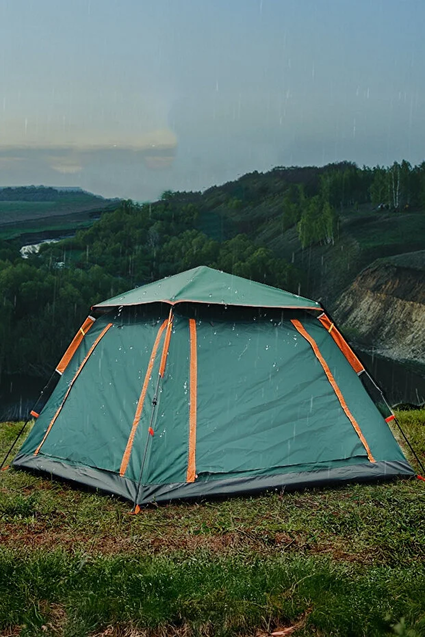 4 Kişilik Tenteli Otomatik Kamp Çadırı 215x215x145